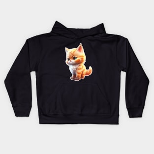 Cute Chibi Cat Merch - Adorable Feline Apparel and Accessories Kids Hoodie